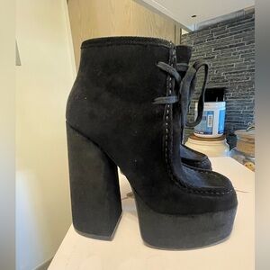 Black Corduroy Ankle Boots